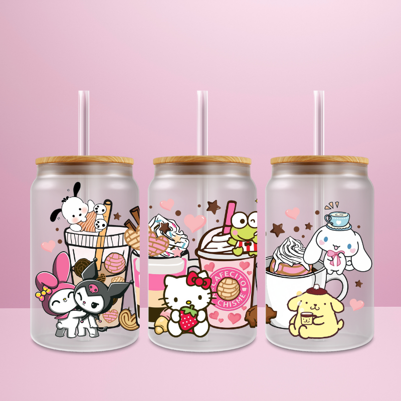 Hello Kitty - Verre givré avec couvercle