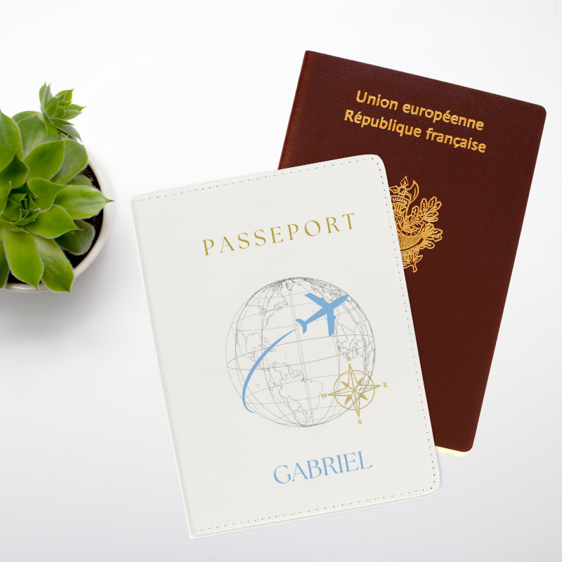 Boussole Blue - Protège-passeport