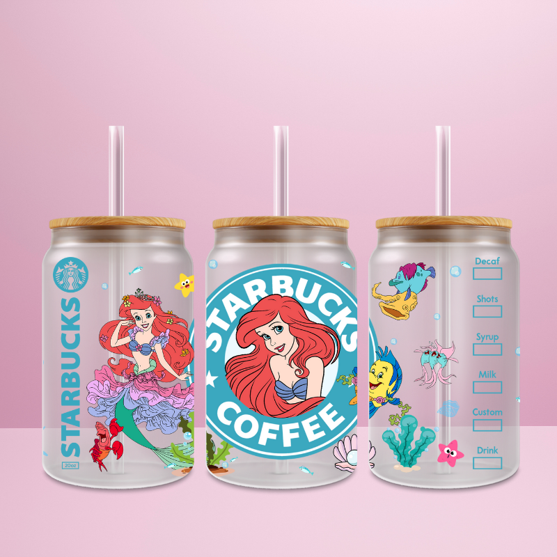 Ariel Starbucks - Verre givré avec couvercle