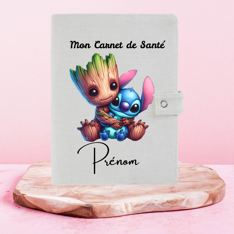 Groot x Stitch - Protège Carnet de Santé