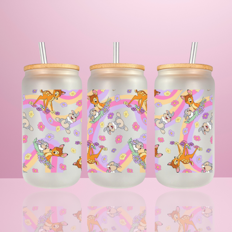 Bambi - Verre givré avec couvercle