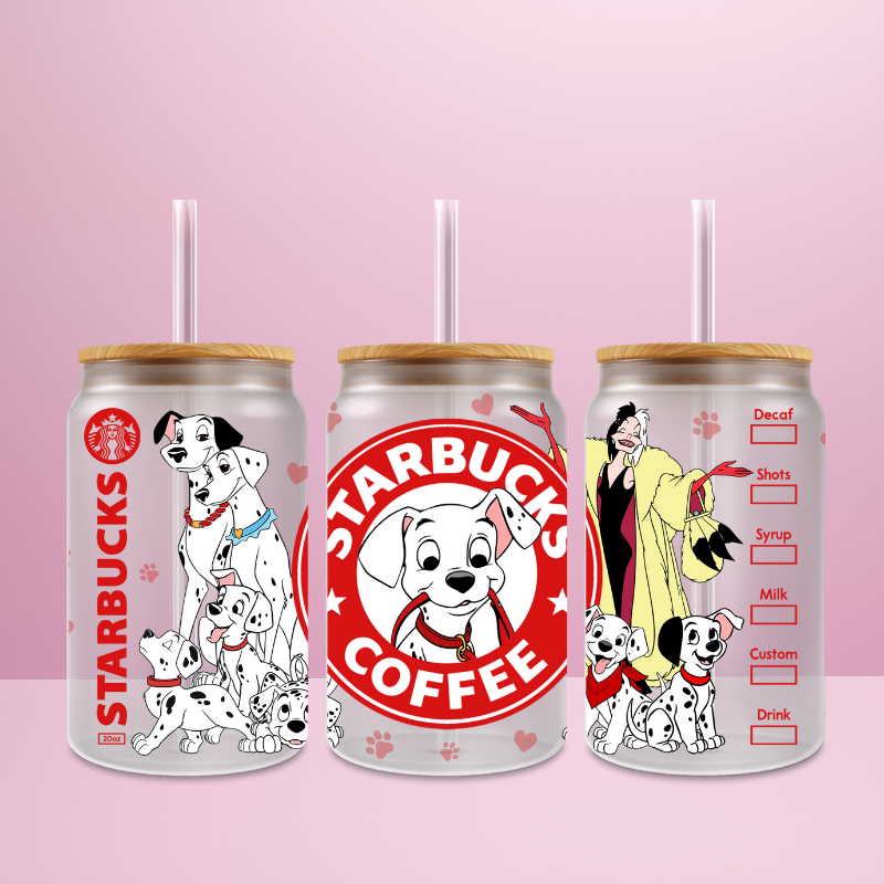 101 Dalmatiens Starbucks - Verre givré avec couvercle