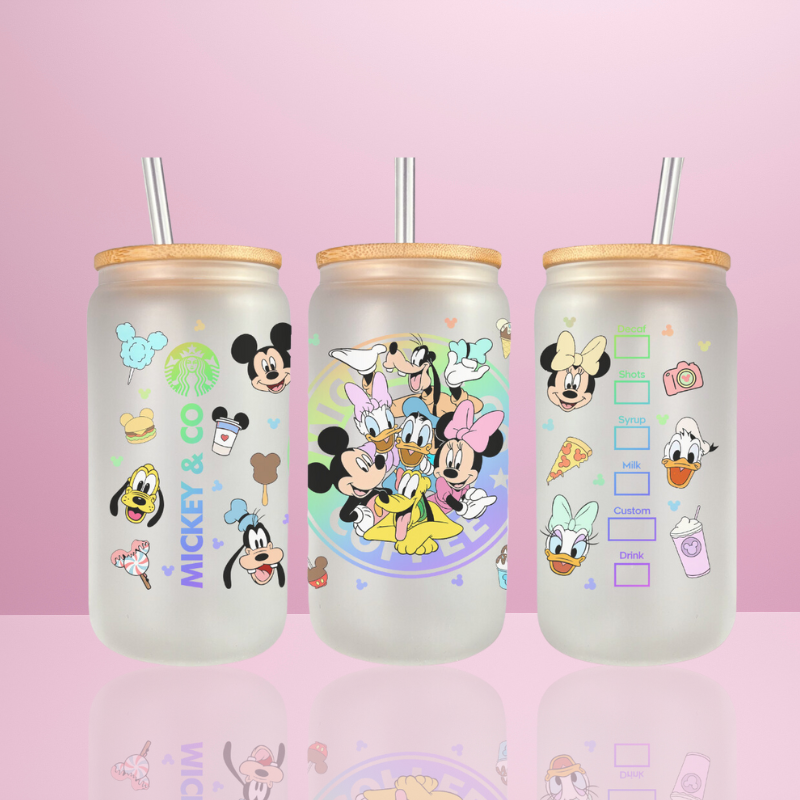 Mickey & Cie Starbucks - Verre givré avec couvercle