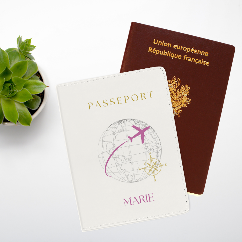 Boussole Pink - Protège-passeport