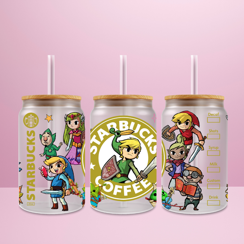 Legend of Zelda Starbucks - Verre givré avec couvercle