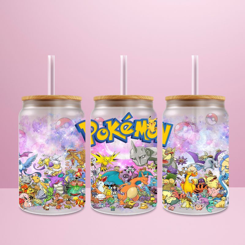 Pokemon - Verre givré avec couvercle