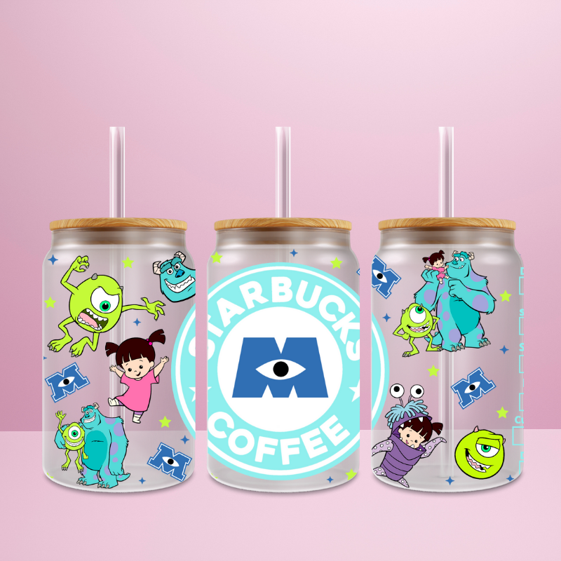Monstres Academy Starbucks - Verre givré avec couvercle