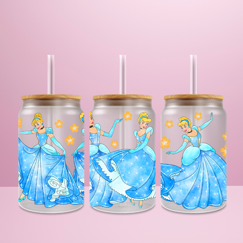 Cendrillon - Verre givré avec couvercle