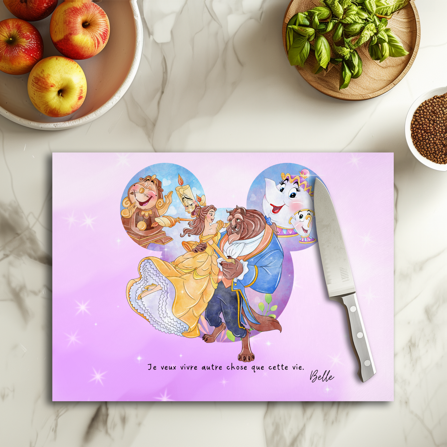 Beauty and the Beast - Planche à découper