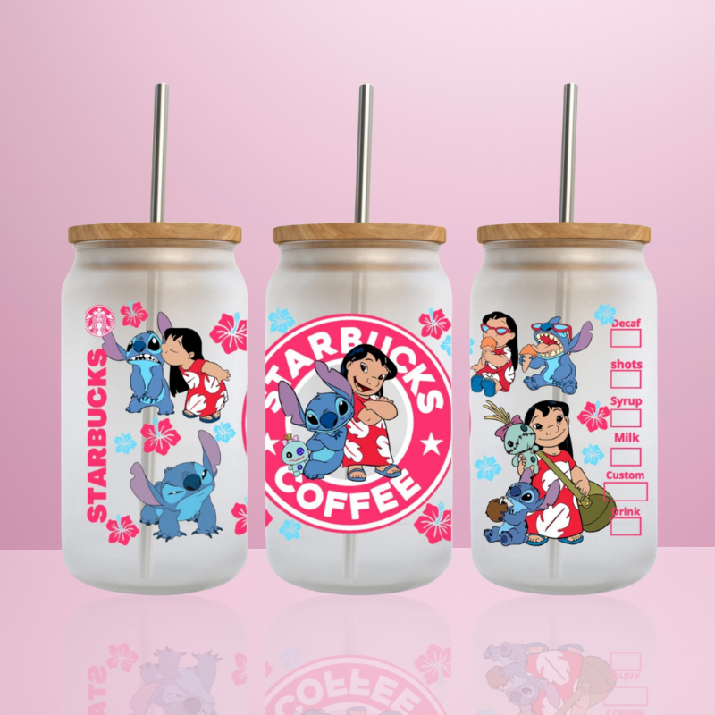 Lilo & Stitch Starbucks - Verre givré avec couvercle