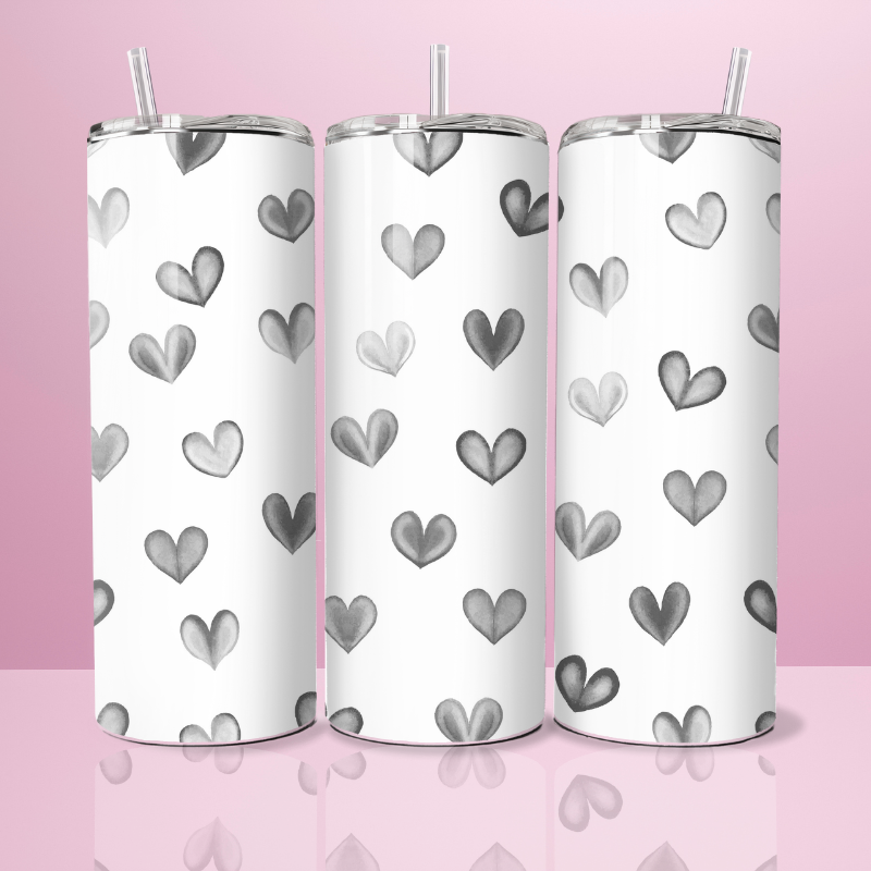 Coeur noir x blanc - Thermos 590ml