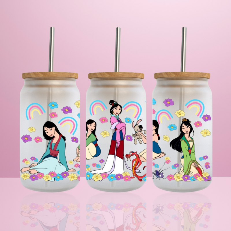 Mulan - Verre givré avec couvercle