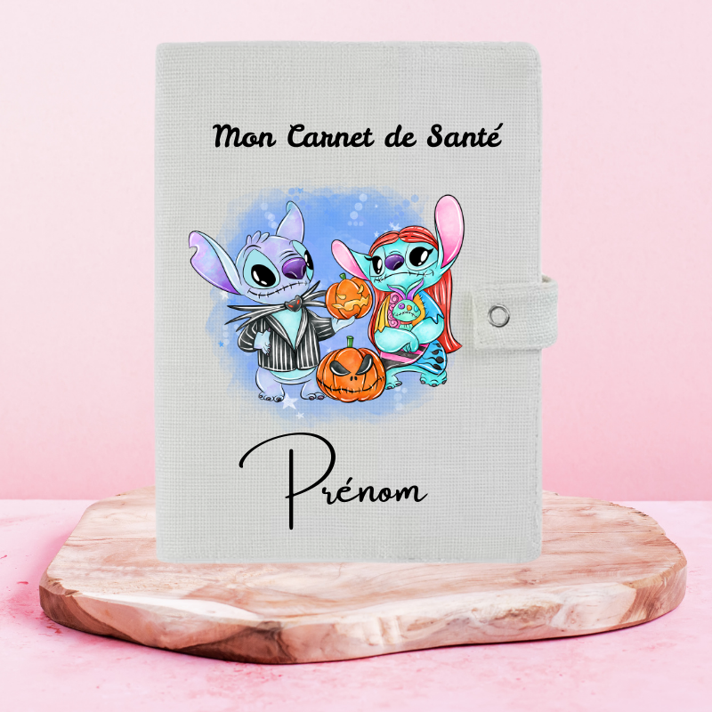 Stitch x Angel halloween - Protège Carnet de Santé