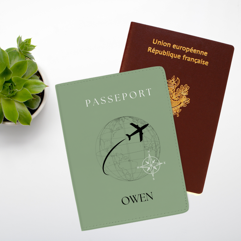 Vert - Protège-passeport