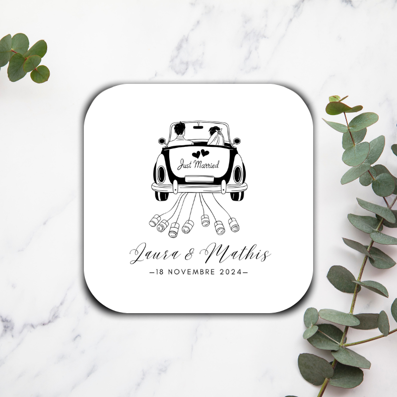 Just married - Dessous de verre