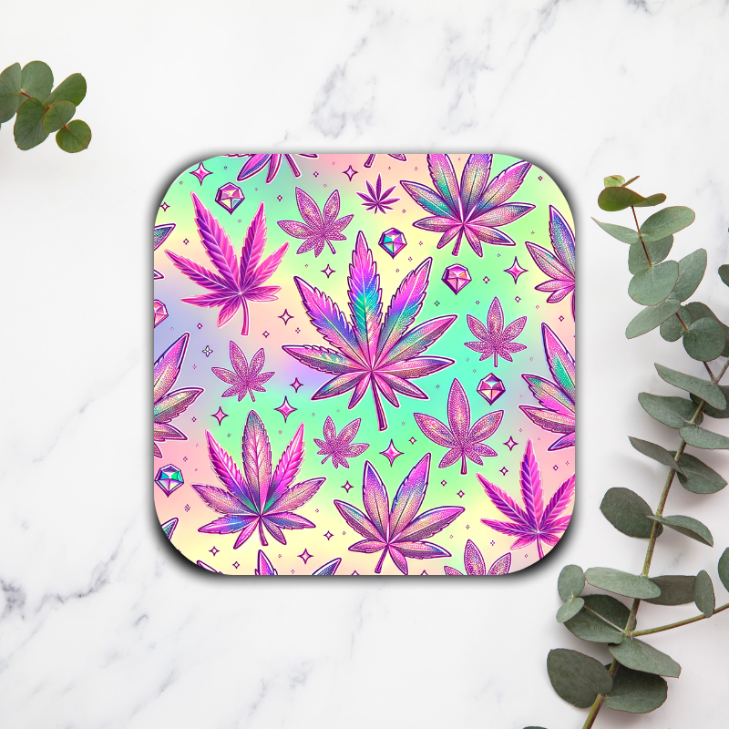 Cannabis pastel - Dessous de verre