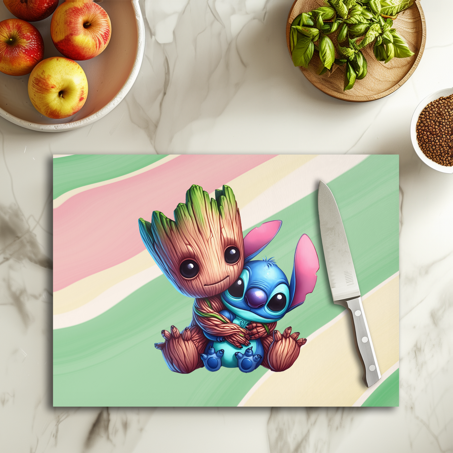 Groot x Stitch - Planche à découper