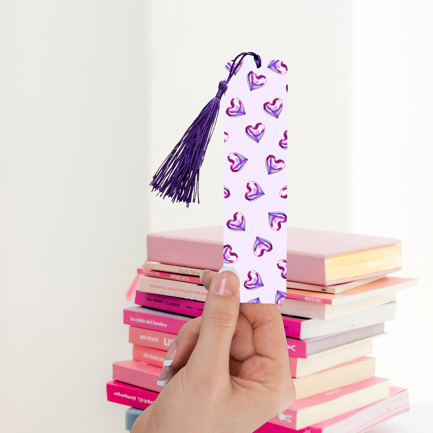 Coeur violet - Marque page