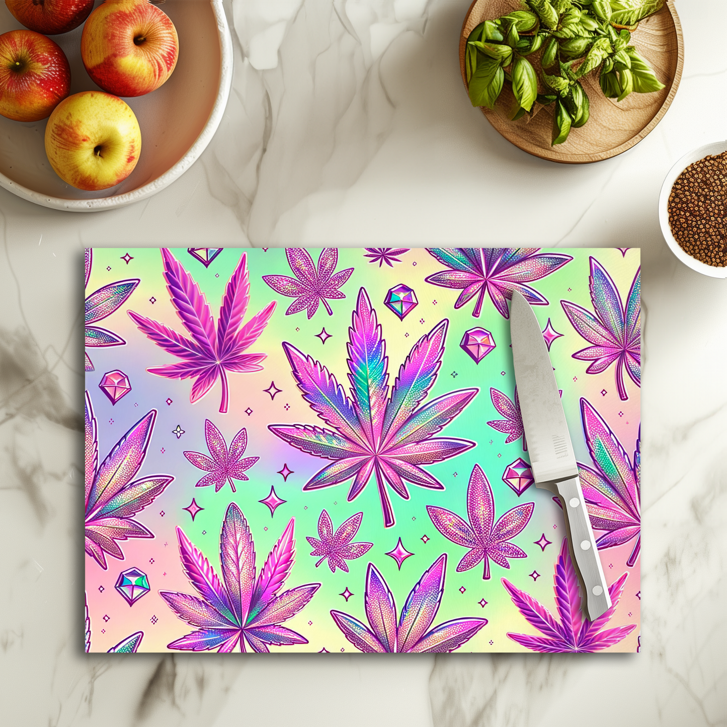 Cannabis pastel - Planche à découper