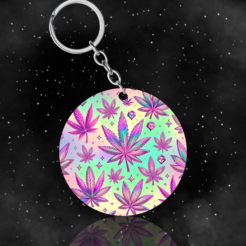 Cannabis pastel - Porte clés