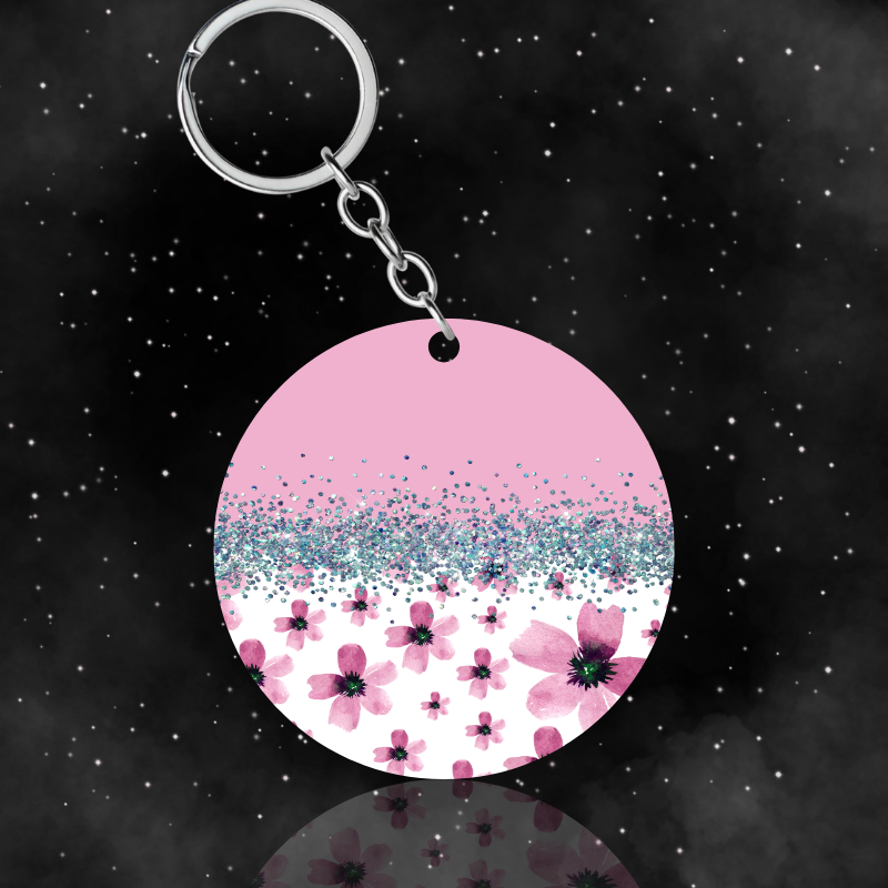 Glitter pink - Porte clés