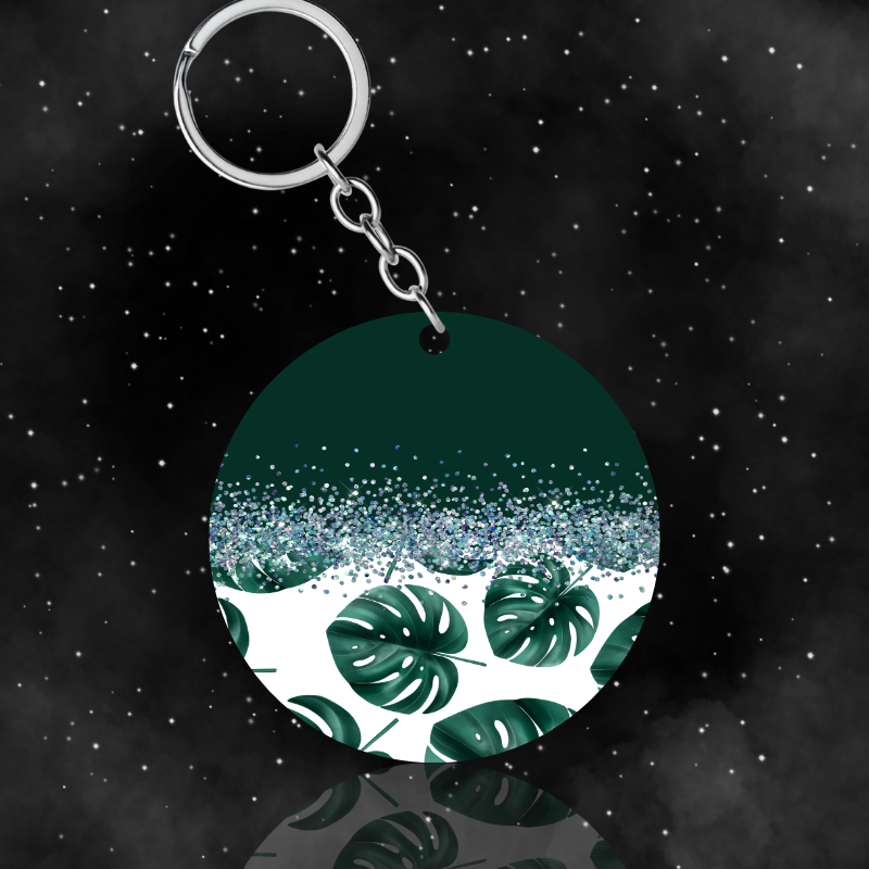 Glitter green - Porte clés