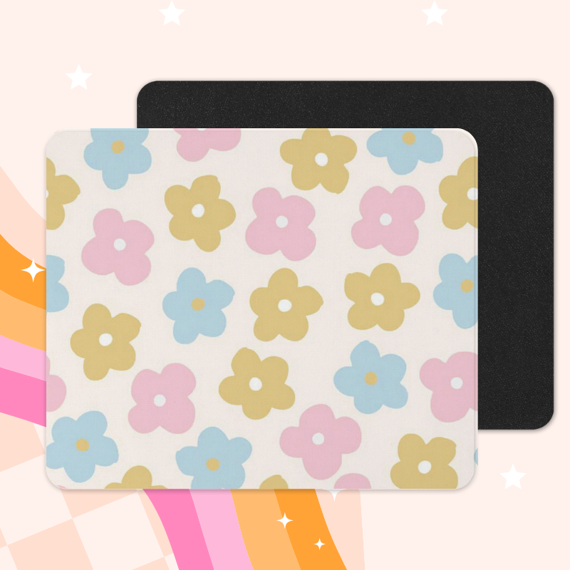 Pink x yellow x blue - Tapis de souris