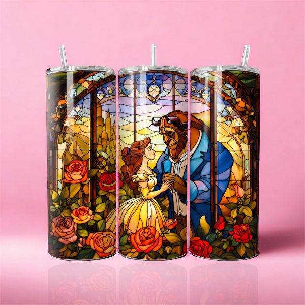 La Belle et la Bête vitrail - Thermos 590ml