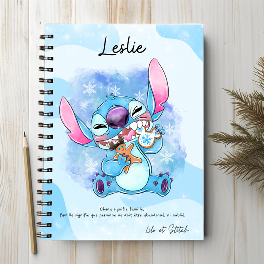 Stitch Noël - Carnet/bloc-note A6