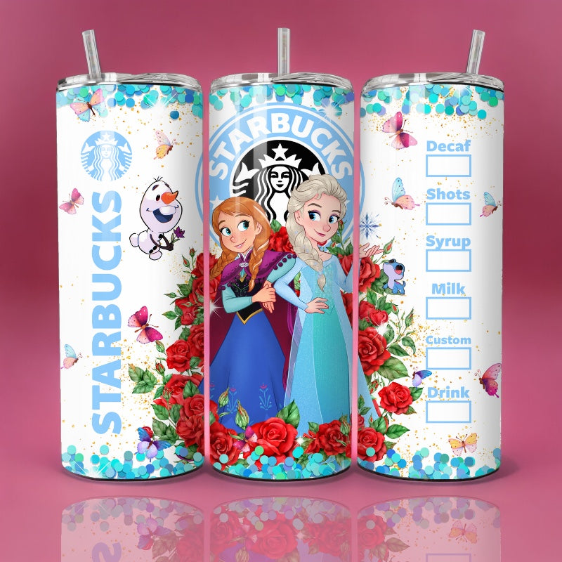 Elsa x Anna Flower Starbucks - Thermos 590ml 