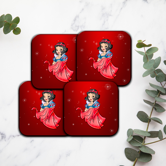 Blanche neige - Lot de 4 dessous de verres