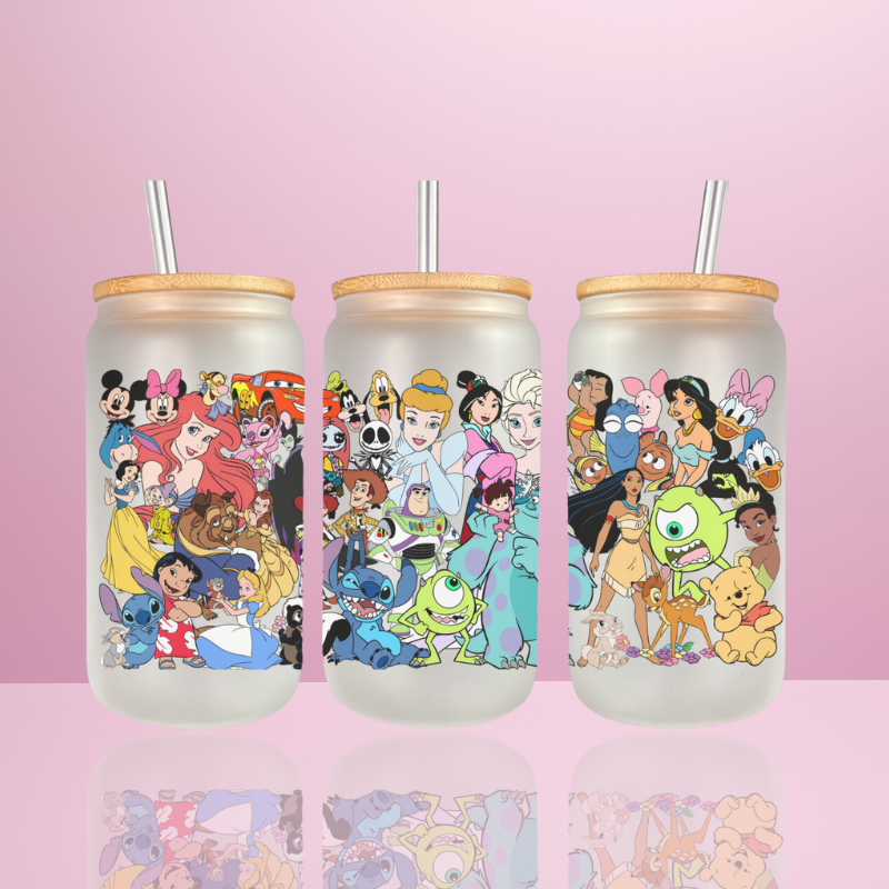 Disney Family - Glas mit Deckel