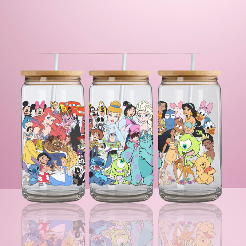 Disney Family - Glas mit Deckel