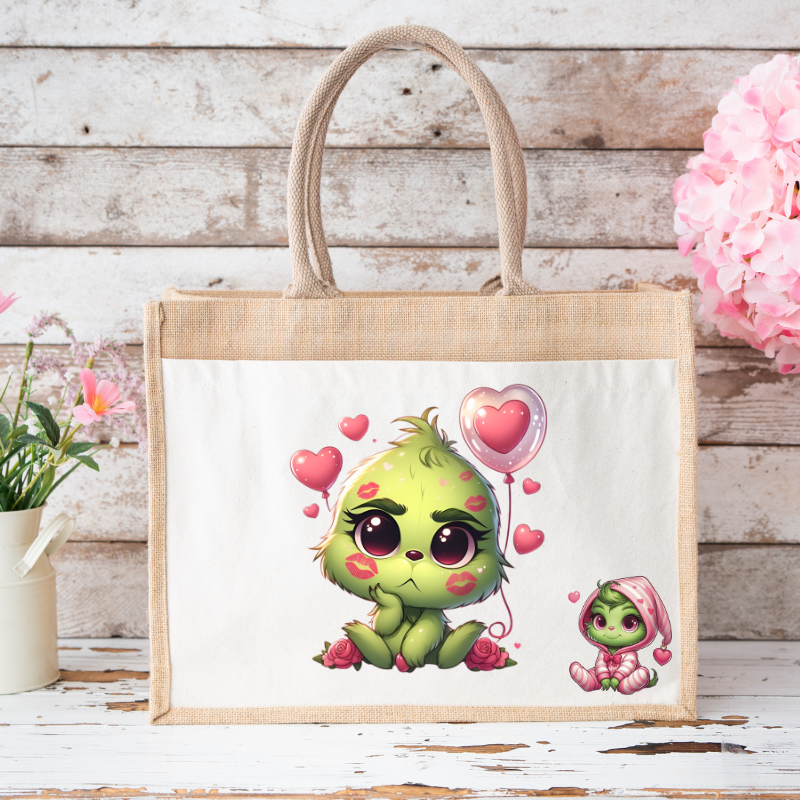 Grinch Love - Burlap Bag