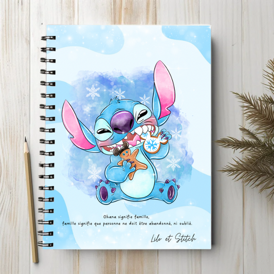 Stitch Noël - Carnet/bloc-note A6