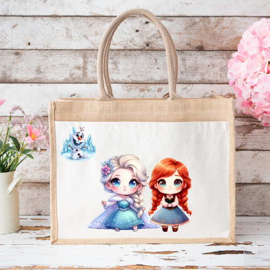 Elsa x Anna - Burlap bag