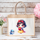 Blanche neige - Sac en toile de jute