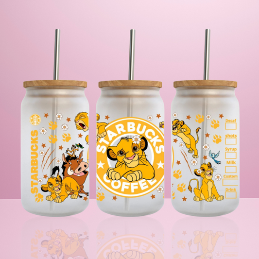 Roi Lion Simba Starbucks - Verre givré avec couvercle
