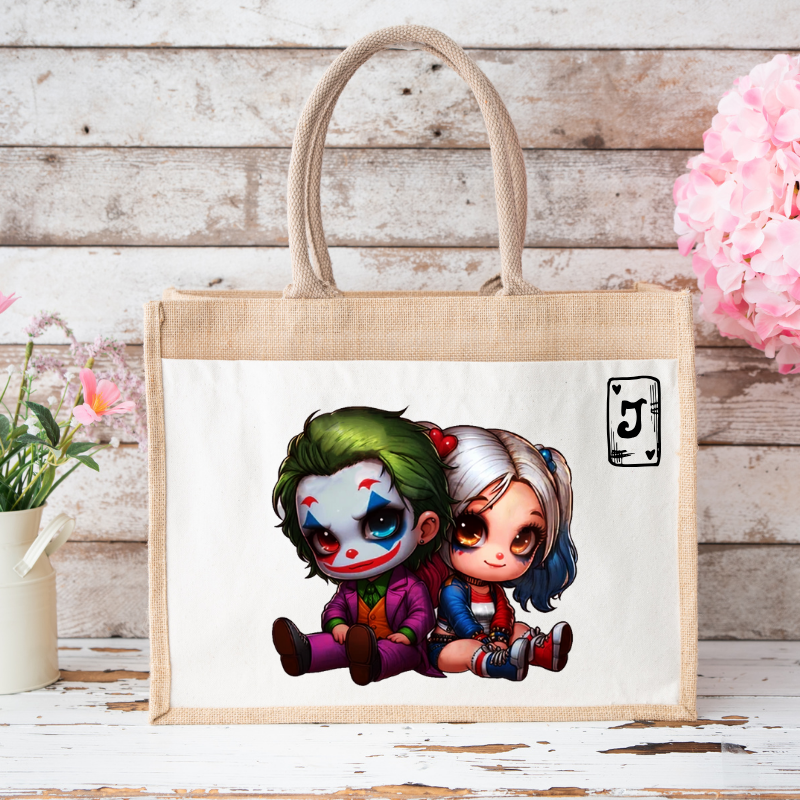 Joker x Harley Quinn - Sac en toile de jute