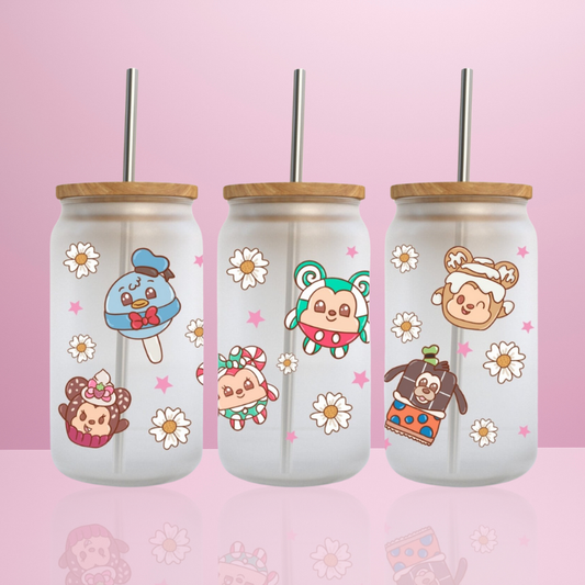Snack Disney - Verre givré avec couvercle
