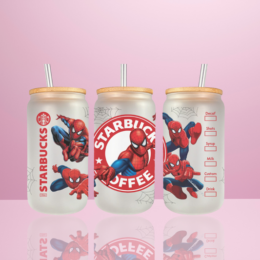 Spiderman - Verre givré avec couvercle