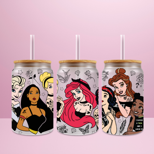 Princess Tatoo - Verre givré avec couvercle