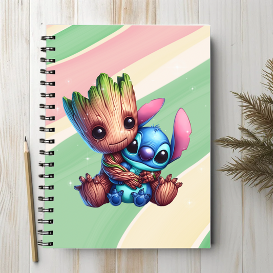 Groot x Stitch - Carnet/bloc-note A6