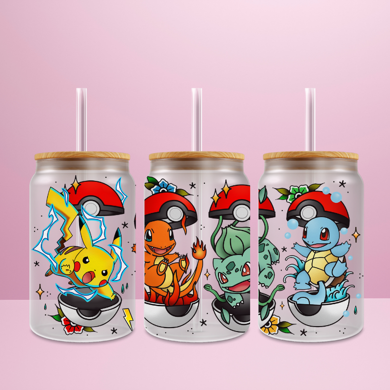 Pokemon - Verre givré avec couvercle