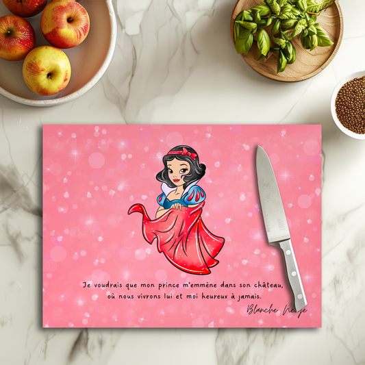 Snow White - Glass cutting board