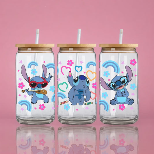 Stitch Draw - Verre avec couvercle