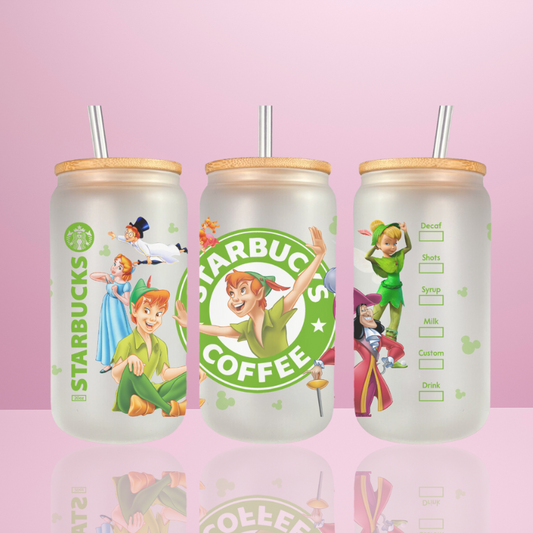 Peterpan Starbucks - Verre givré avec couvercle
