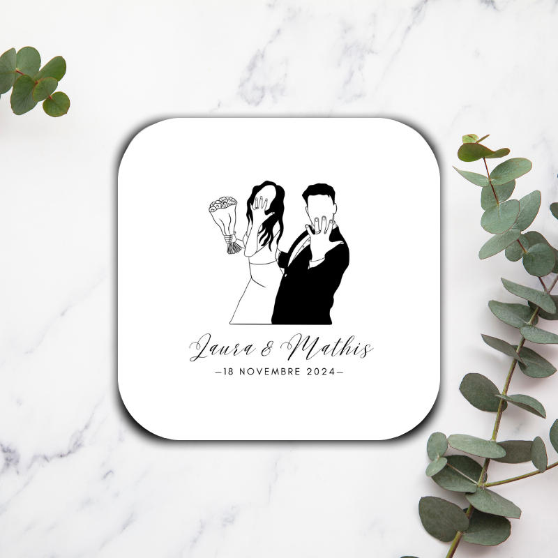 Mariage - Dessous de verre