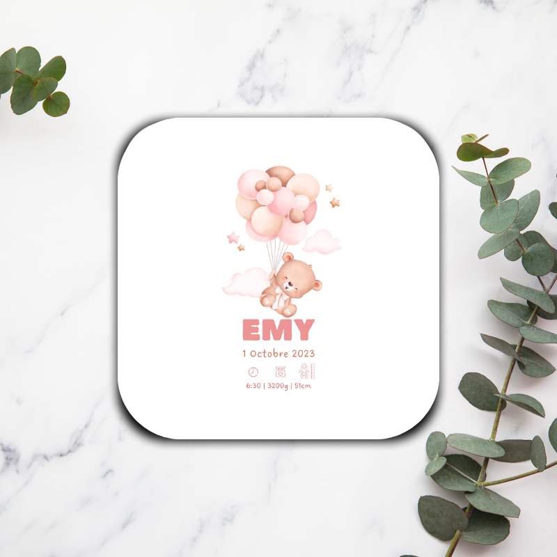 Naissance rose - Dessous de verre