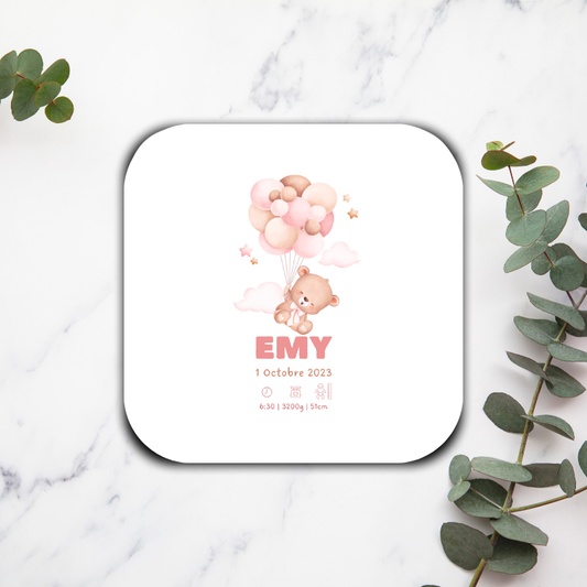 Naissance rose - Dessous de verre